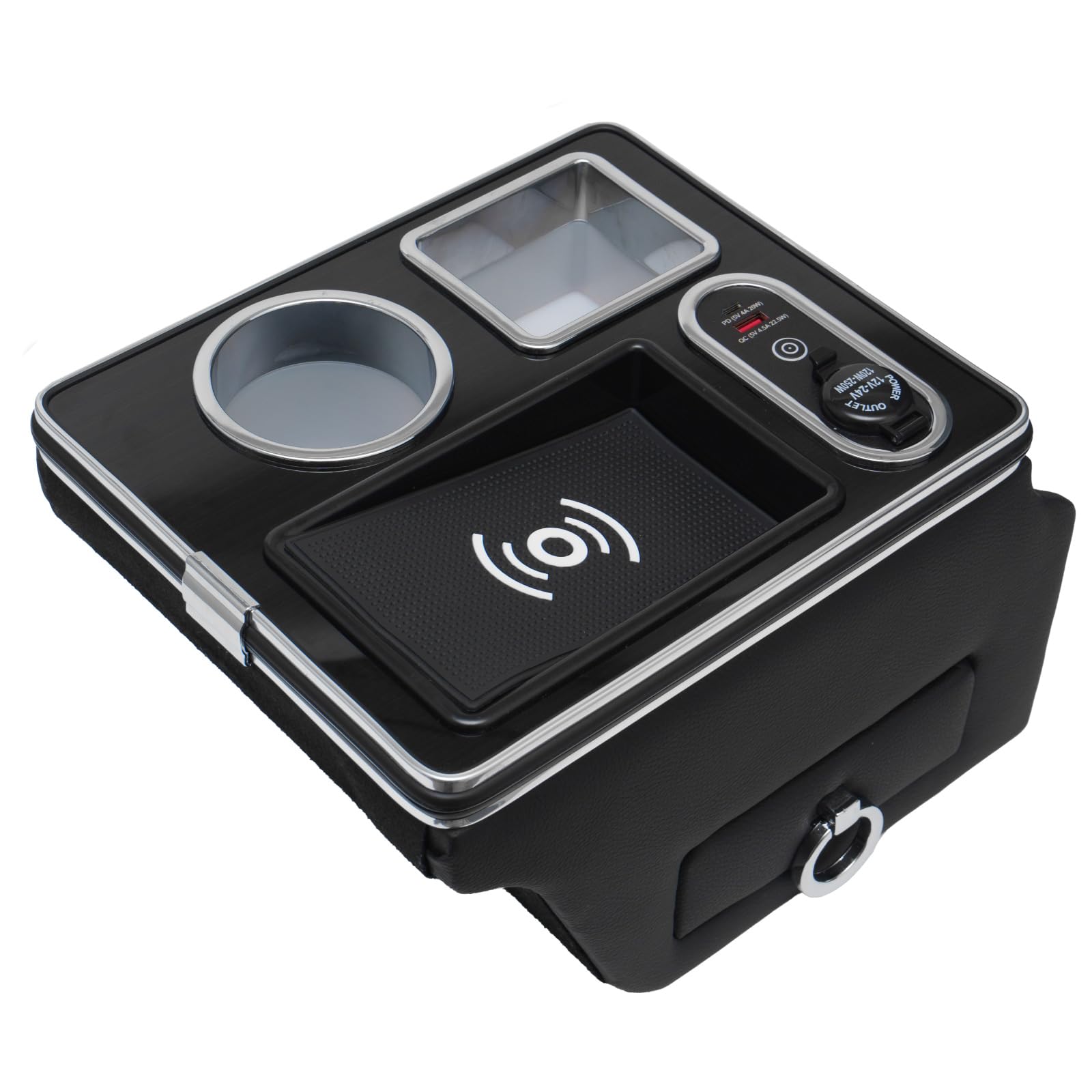 CRAFT WORKS ハイエース 200系 専用 コンソールボックス ドリンクホルダー センター コンソール ボックス 収納 ワイヤレス 充電 スーパーGL HIACE DX