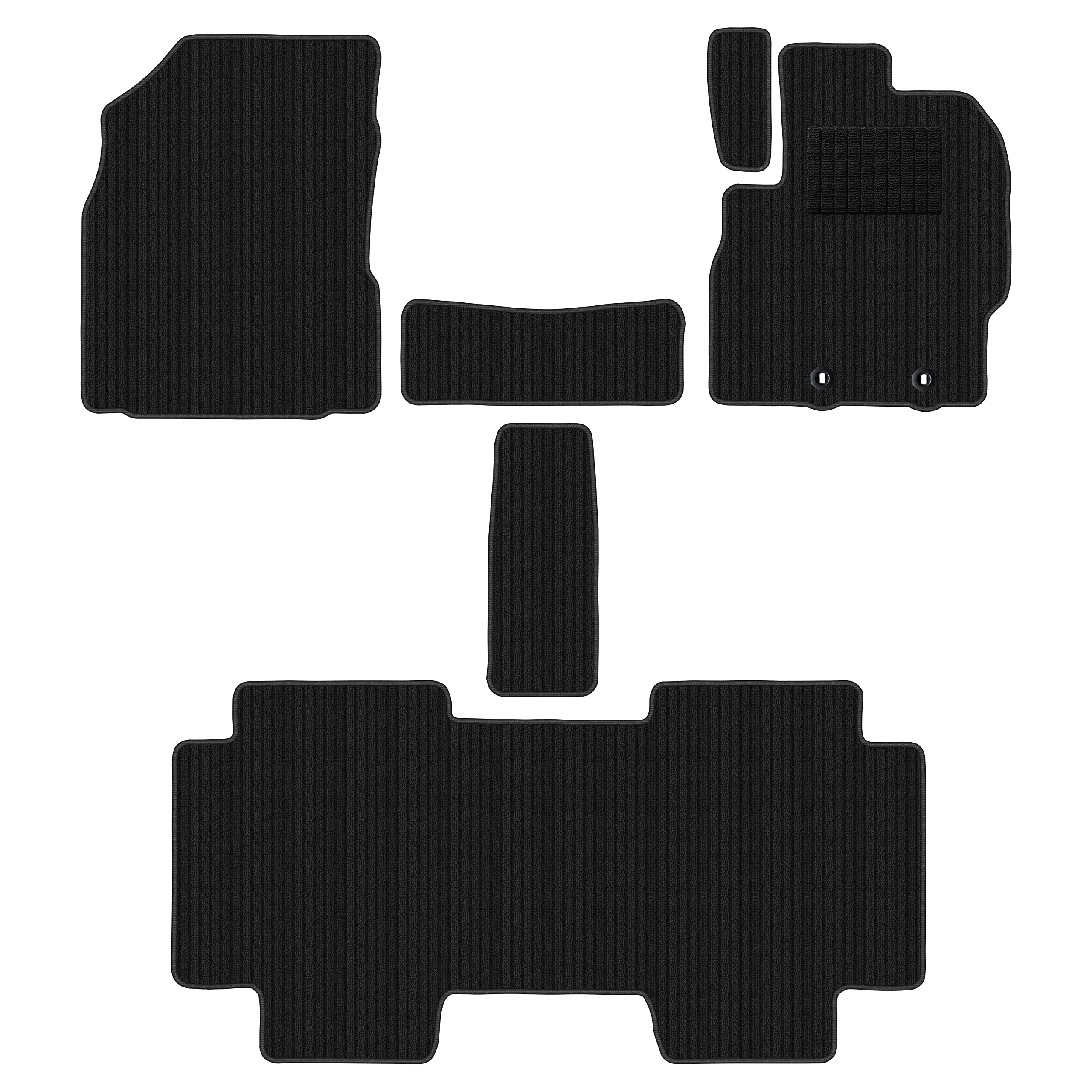 Aviles 新型 シエンタ 10系 フロアマット 【3色から選択】(01：5人乗り, 01：ブラック)